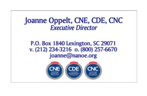 NANOE Credentialing Joanne Oppelt
